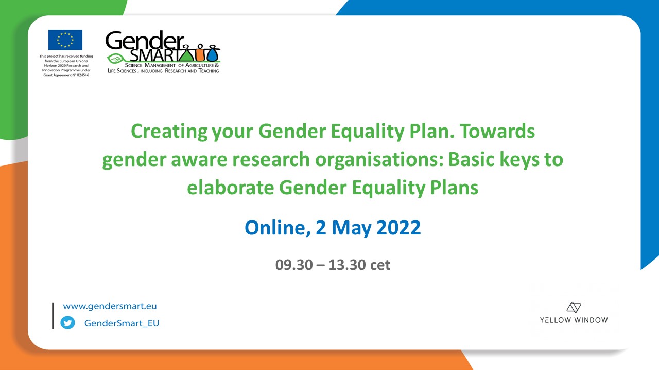Creating your Gender Equality Plan. Towards gender aware research organisations: Basic keys to elaborate Gender Equality Plans