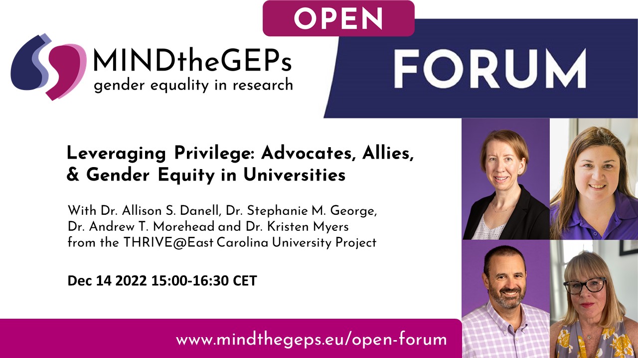 Leveraging Privilege: Advocates, Allies, & Gender Equity in Universities