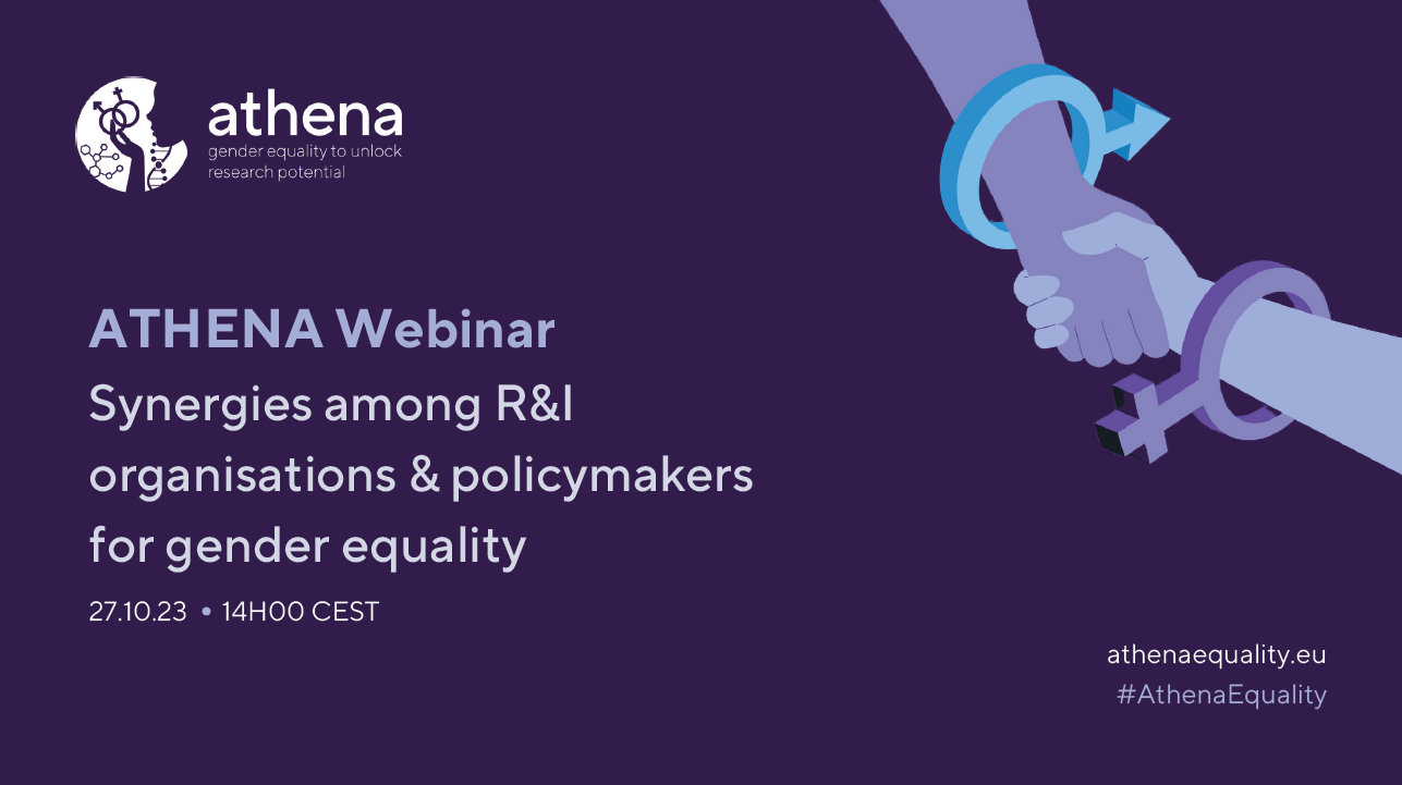 Webinar on “Synergies among R&I organisations and policy makers for gender equality”